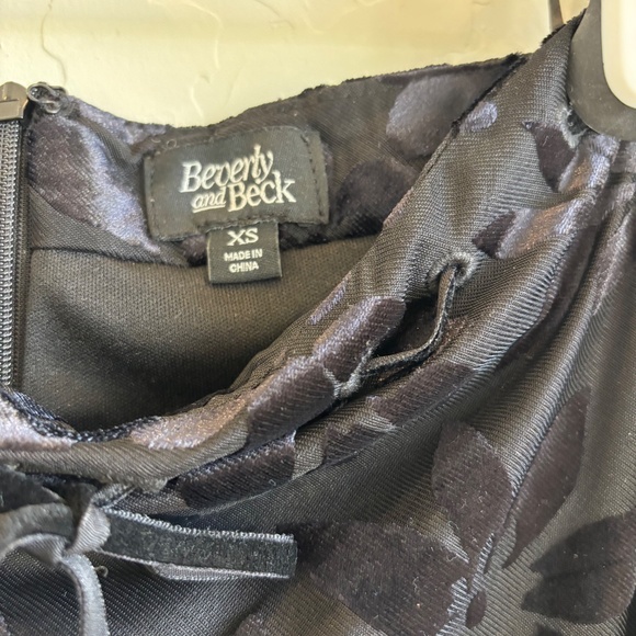 Beverly & Beck mesh & velvet midi skirt black Size XS, Romantic - Picture 5 of 5